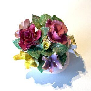 Staffordshire Fine Bone China - Flowers in a pot